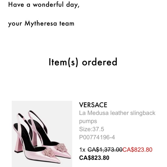 Versace

La Medusa leather slingback bump, size 7.5, brand new but not my size. - Picture 10 of 11